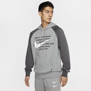 Hanorace Nike Sportswear Swoosh French Terry Pullover Barbati Gri Albi | AMBR-82517